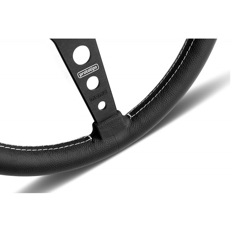 momo様 MOMO Prototipo Black 370mm Leather Steering wheel