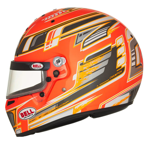 2026 BELL KC7 CMR CHAMPION ORANGE KARTING HELMETS