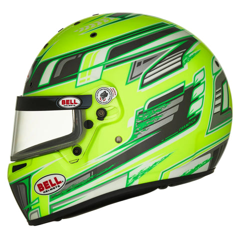 2026 BELL KC7 CMR CHAMPION YELLOW KARTING HELMETS