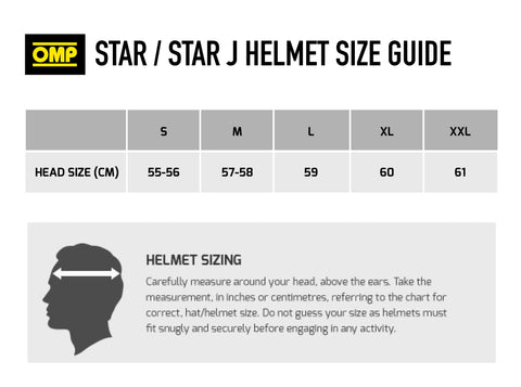 OMP STAR OPEN FACED TRACK HELMETS