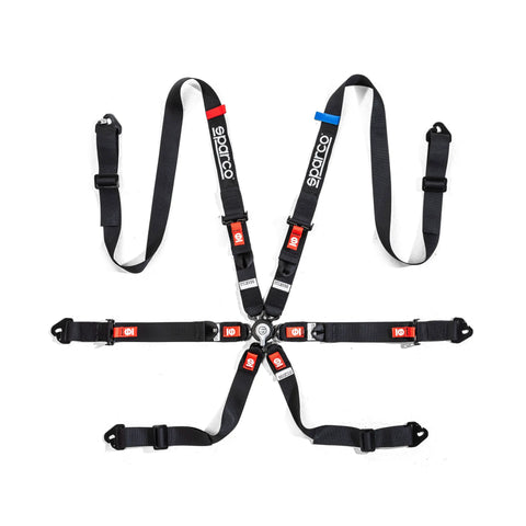 SPARCO COMPETITION H-2 PU 6 POINTS FHR RACE HARNESS