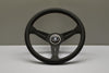 NARDI DEEP CORN 350MM BLACK PERFORATED LEATHER / BLACK SPOKES