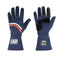 Red with white and black stripes ®  Part number: IB0-0746-B01-249-S  Palm in suede leather  OMP Dijon Vintage Gloves  Navy blue with white and orange stripes (B)  Miki-Motorsports  Made in fire retardant elastic fabric  Laced closure  Internal seams  Fire-resistant fabric with stretch suede inserts on palm and fingers for very good grips  FIA 8856-2018 Hologation  Elastic wrist stop  Ecru  Cream with brown stripes (M)