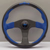 PERSONAL POLE POSITION LEATHER & BLUE SUEDE STEERING WHEELS