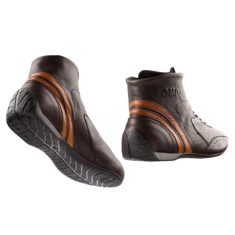 Superior levels of sensitivity and grip to the pedals  Soft knit Nomex inner lining  Soft feel and aged look  Size: 37-48  Retro look  Part number: IC0-0784-B01-015-37  Optimum feel and grip on the pedals  Miki-Motorsports  Mid cut classic design boot  Lightweight and comfortable design  High quality soft leather upper  Handcrafted oil and fuel resistant sole  Fuel and oil resistant sole  FIA 8856-2018 Approved  Carrera race boots  Brown color