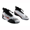 White/Black/Red  Velcro ankle strap  Rear padded elastic bellow  OMP logo on tip  New and fresh style  Miki-motorsports:  Microfiber karting shoes  lace-free fitting  KS-2F kart boot  KS-2 SHOES  Internal sock design  Improved performance:  Heel and toebox reinforcement