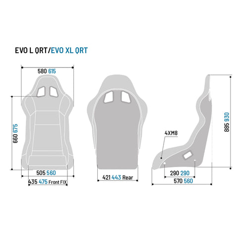 2024 SPARCO QRT EVO L & XL RACING SEATS