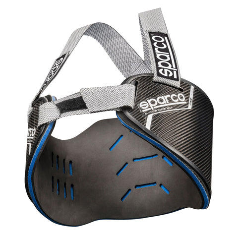The IL Carbonio  The Sparco K-Track  shell  fibre  Two inner layers of foam material with shock  padding without adding bulk  Adjustable with Velcro shoulder straps and central chest strap closure  ultra  protectors  2023 Sparco IL Carbonio  Rib Protector